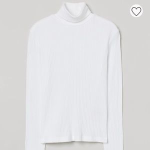 White Turtleneck Top
